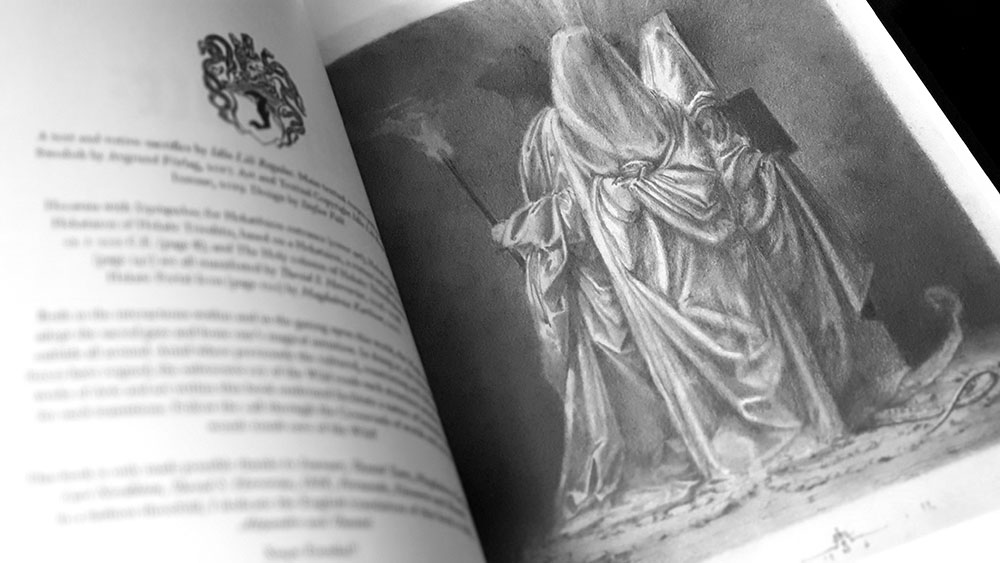 Hekate: The Crossroads’ Dark Goddess inner page with Hekate image by David Herrerias