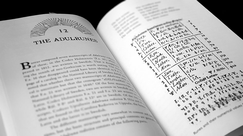 Nightside of the Runes spread with Adulrunes chapter
